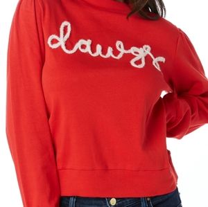 NWOT STEWART SIMMONS DAWGS GLITTER SCRIPTLONG SLEEVE SZ L $70